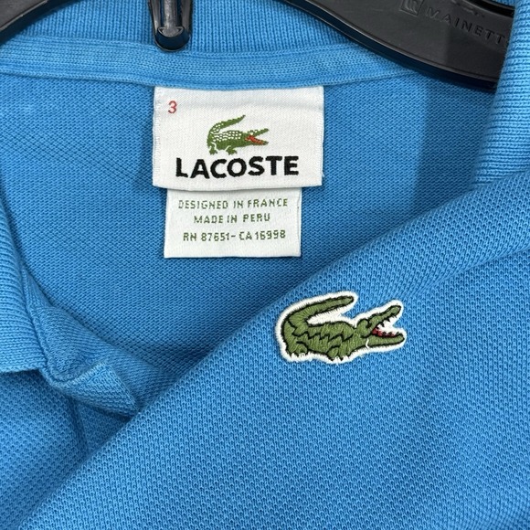 LACOSTE  SPORT‎  Sixe 3  BLUE  POLO  SHIRT  Long Sleeve - Picture 1 of 8